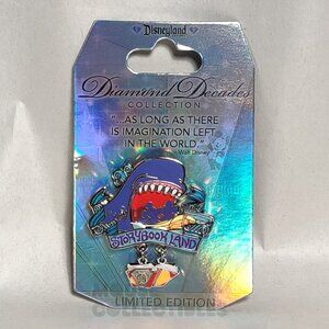 Disneyland Pin Storybook Land 60th Monstro Whale Diamond Decades Mickey Disney
